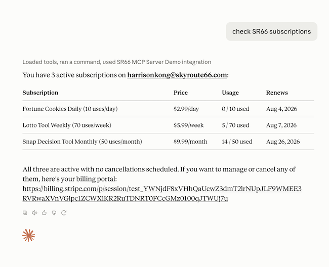 Screenshot Check Subscription